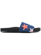 Stella Mccartney Stars Denim Slides - Blue