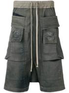 Rick Owens Drkshdw Denim Cargo Shorts - Blue