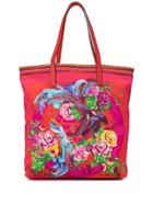 Shanghai Tang Phoenix Shopper Tote - Red