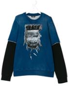 Diesel Kids Denim Effect Sweatshirt - Blue