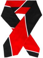 Thom Browne Seamed Rugby Stripe Tie Scarf, Women's, Red, Cashmere/silk