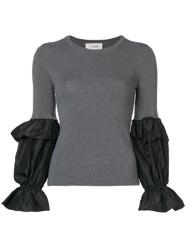 Isa Arfen Cuff Detail Sweater - Grey