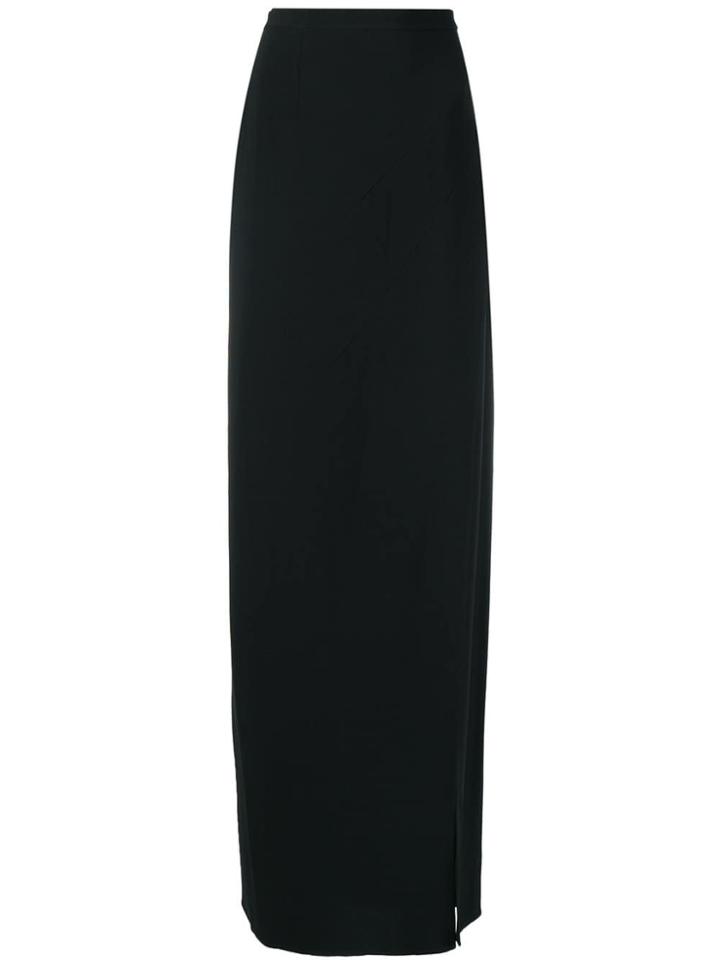 Moschino Vintage Side Slit Maxi Skirt - Black