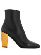 Salvatore Ferragamo Teti 90mm Contrast Heel Boots - Black