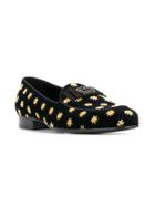 Dolce & Gabbana Embroidered Loafers - Blue