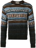 Marni Fairisle Turtle-neck Sweater - Brown