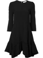Chloé Tiered Skirt Shift Dress, Women's, Size: 38, Black, Acetate/silk/viscose