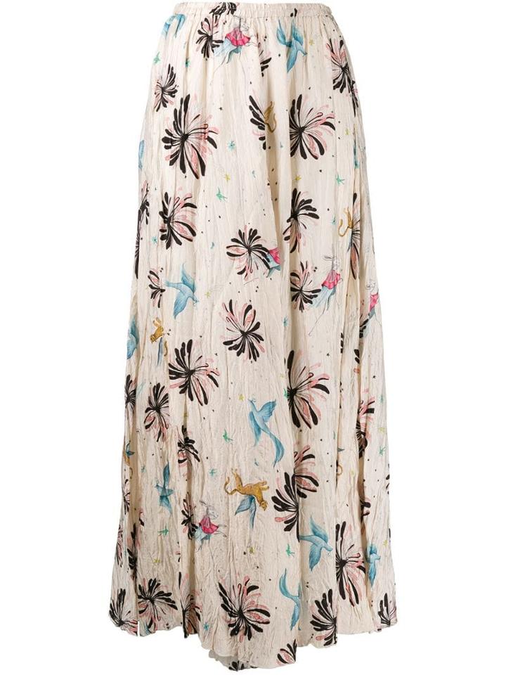 Forte Forte Floral-print Maxi Skirt - White