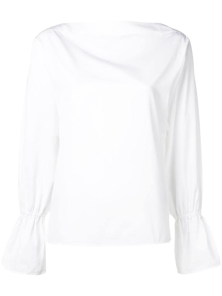 Toteme Gathered Sleeve Blouse - White