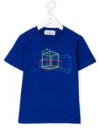 Stone Island Kids Geometric Print T-shirt, Boy's, Size: 6 Yrs, Blue