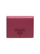 Prada Pink Compact Saffiano Leather Wallet - Pink & Purple