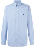 Polo Ralph Lauren Fine Stripe Print Shirt, Men's, Size: 15 1/2, Blue, Cotton