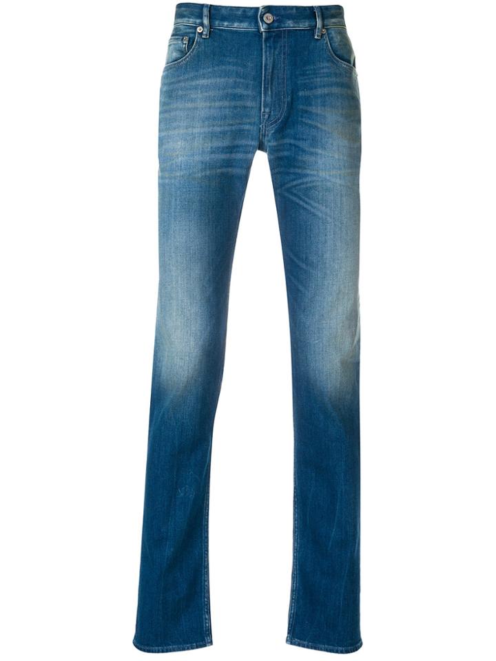 Stone Island Slim Fit Stonewashed Jeans - Blue