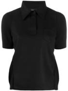 Rochas Pointed Collar Knitted Top - Black