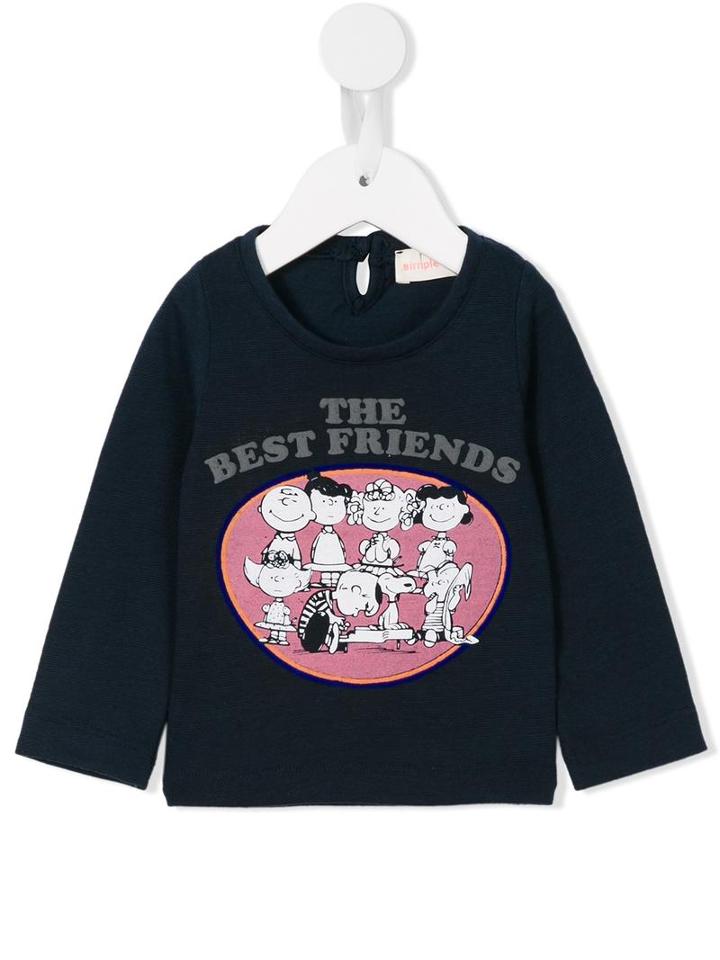 Simple Kids - Best Friend Printed Top - Kids - Cotton/polyester - 36 Mth, Toddler Girl's, Blue