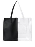 Mm6 Maison Margiela Half-and-half Tote Bag - Black