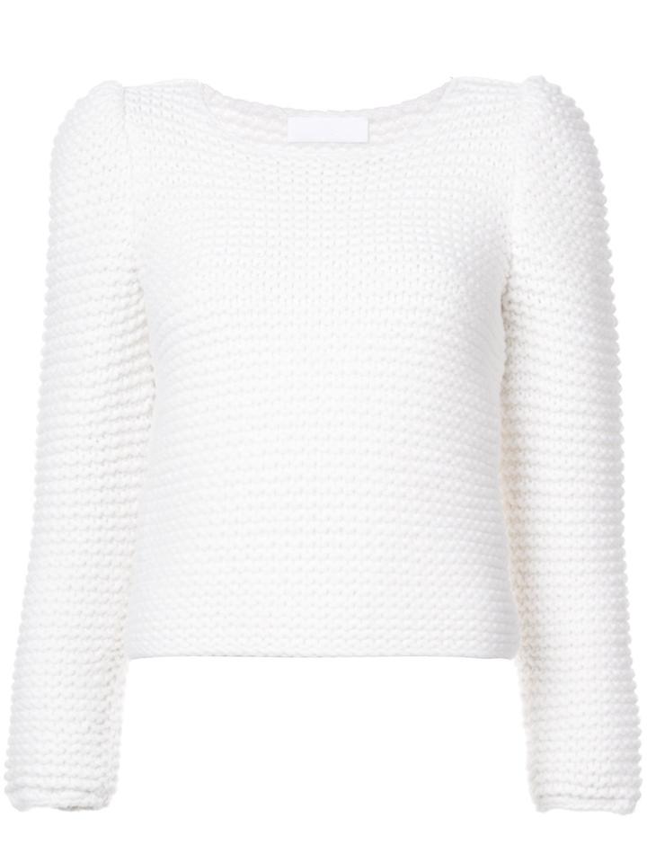 Co Textured Jumper - White