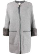 Agnona Zipped Overcoat - Grey