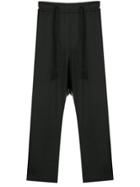 Ziggy Chen Drawstring Cropped Trousers - Black