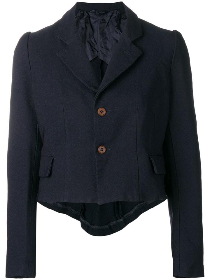 Comme Des Garçons Comme Des Garçons Cropped Blazer - Blue