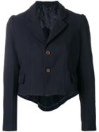 Comme Des Garçons Comme Des Garçons Cropped Blazer - Blue