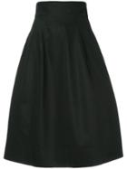 Le Ciel Bleu High Waisted Flared Skirt - Black