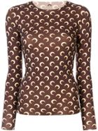 Marine Serre All-over Moon Jumper - Brown