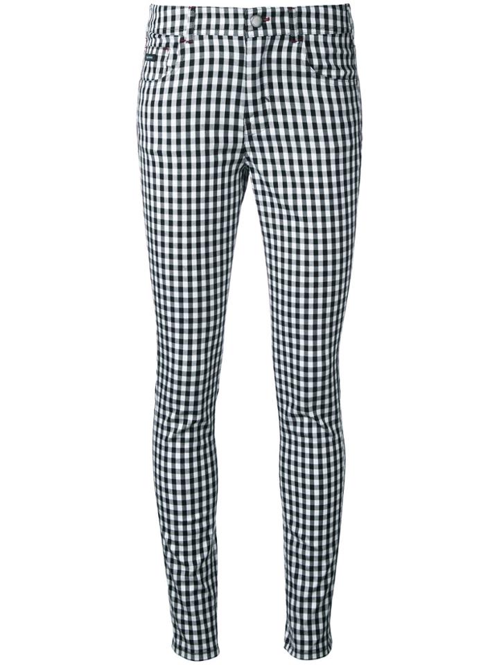 Guild Prime Checked Skinny Jeans - Black