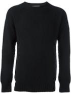 Ymc 'suedehead' Brushed Knit Sweater, Men's, Size: Small, Black, Virgin Wool