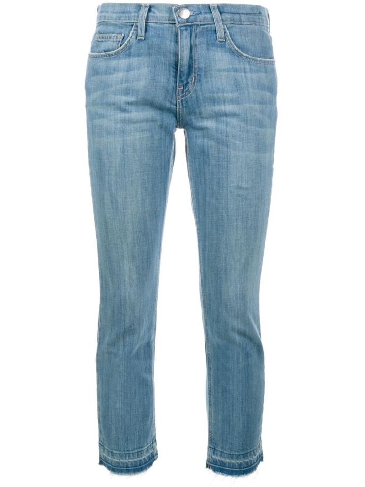 Current/elliott Stretch Cropped Jeans, Women's, Size: 24, Blue, Cotton/spandex/elastane