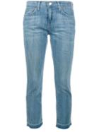 Current/elliott Stretch Cropped Jeans, Women's, Size: 24, Blue, Cotton/spandex/elastane
