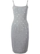 Moschino Vintage Studded Dress, Women's, Size: 40, Grey