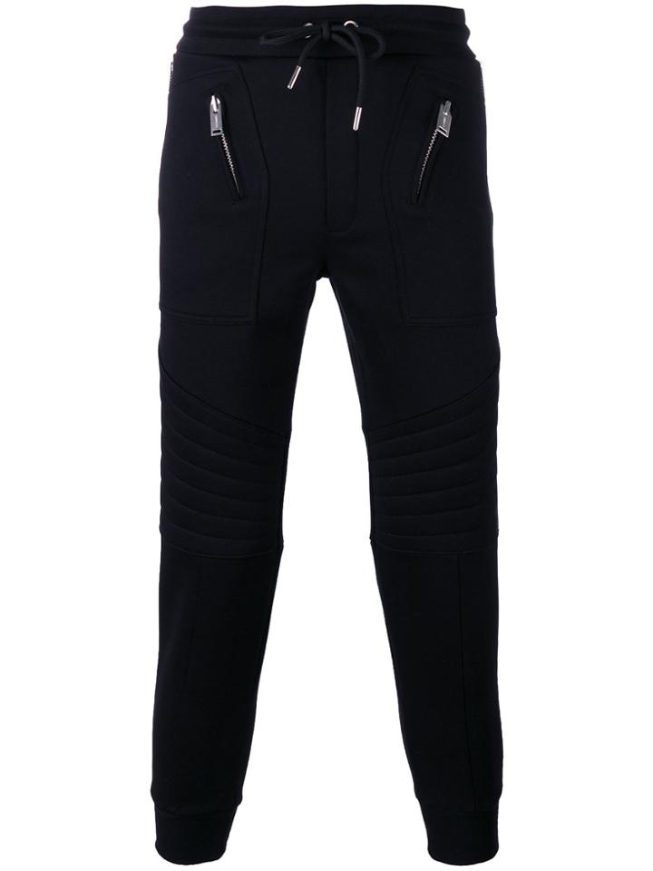 Les Hommes Tapered Track Trousers - Black