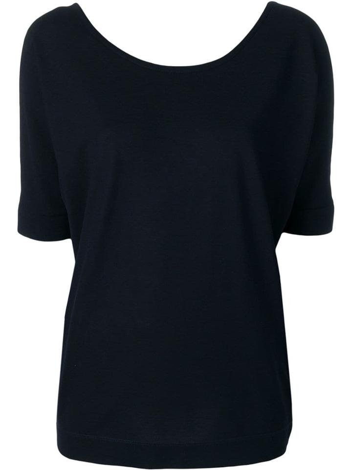 Zanone V-back Short-sleeve Top - Blue