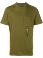 Oamc Chest Pocket T-shirt, Men's, Size: Large, Green, Cotton/turkey Feather