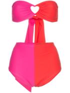 Paper London Florentine Heart Cutout Bikini - Pink