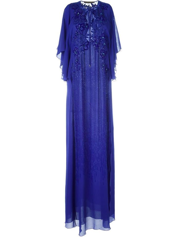 Roberto Cavalli Floral Lace Sheer Gown