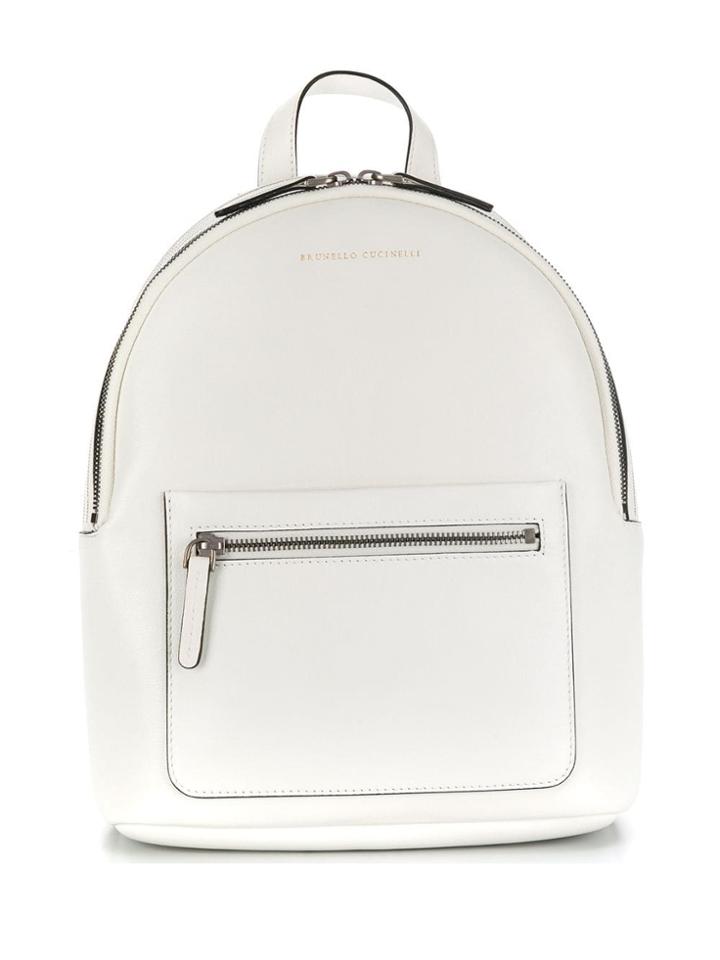 Brunello Cucinelli Medium Logo Backpack - White