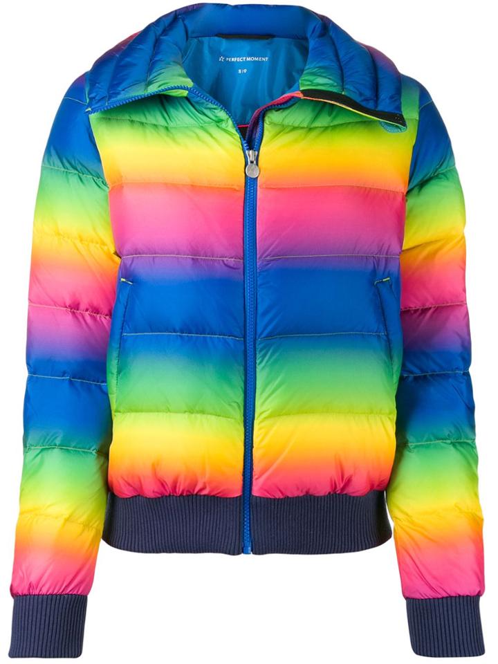 Perfect Moment Super Star Rainbow-print Jacket - Blue