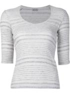 Rachel Comey Faded Stripe Top, Women's, Size: 2, White, Cotton/linen/flax/polyester
