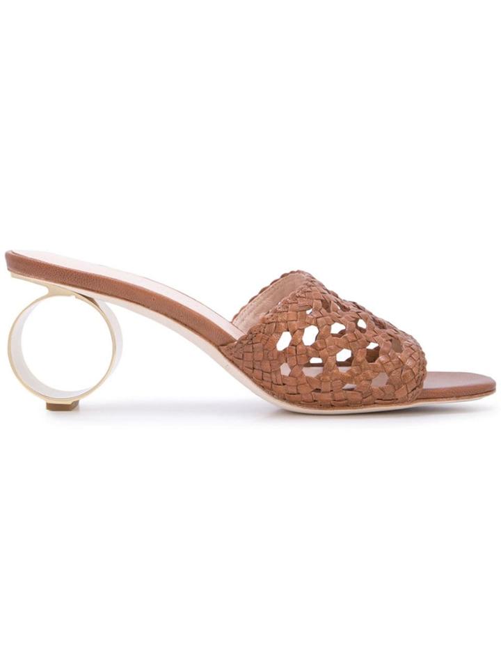 Loeffler Randall Brette Woven Sandals - Brown