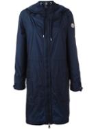 Moncler 'ortie' Coat, Women's, Size: 4, Blue, Polyamide