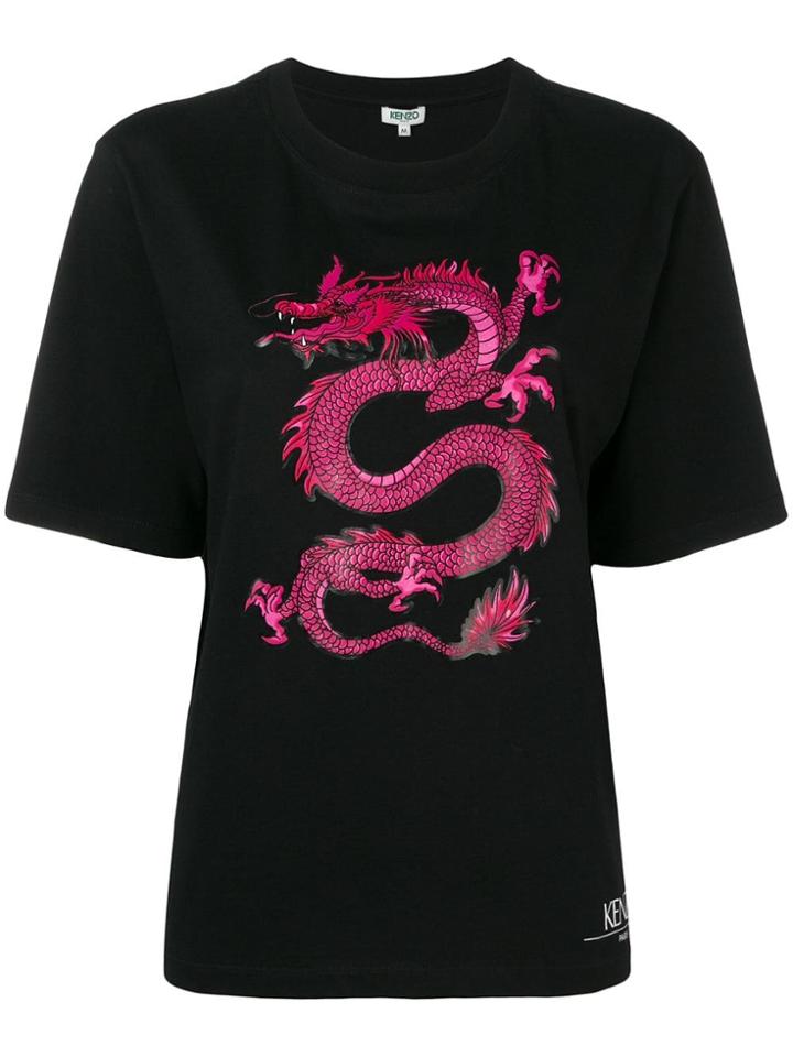 Kenzo Dragon Print T-shirt - Black
