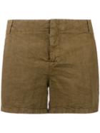 Aspesi - Flap Pocket Shorts - Women - Linen/flax - 40, Women's, Brown, Linen/flax