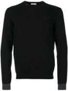 Sun 68 Contrast Cuff Sweater - Black