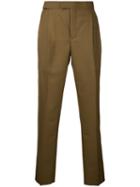 Toga Virilis - Slim-fit Trousers - Men - Polyester/wool - One Size, Brown, Polyester/wool