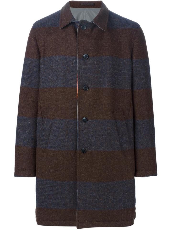 Wooster + Lardini Reversible Striped Coat