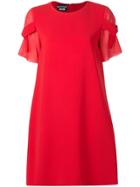 Boutique Moschino Tied Sleeve Mini Dress - Red