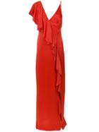 Tufi Duek Ruffled Detailing Gown - Red