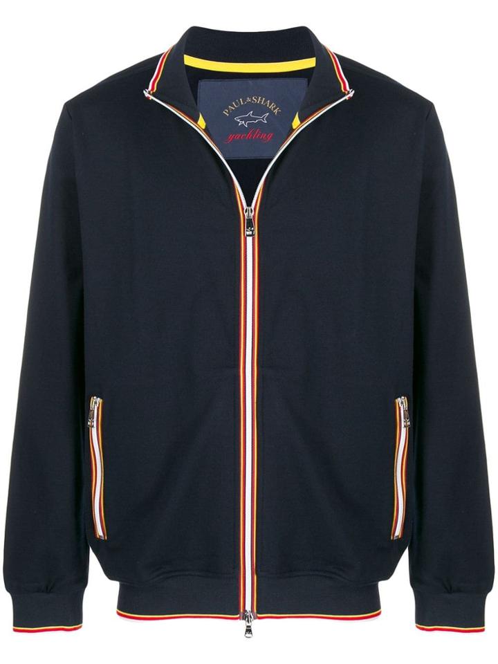 Paul & Shark Tipped Sweat Jacket - Blue